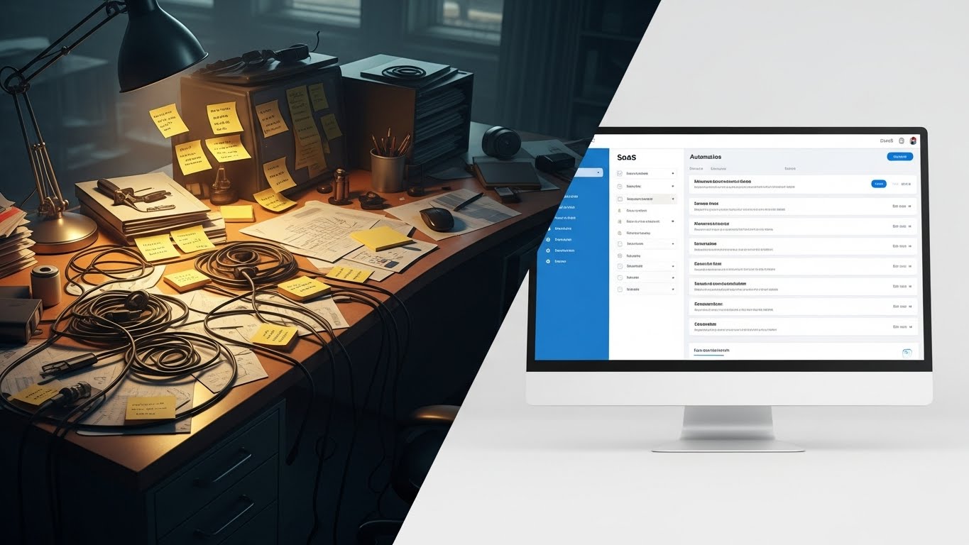 (Style 27): Split Screen - Manual Stress vs. Automated Control