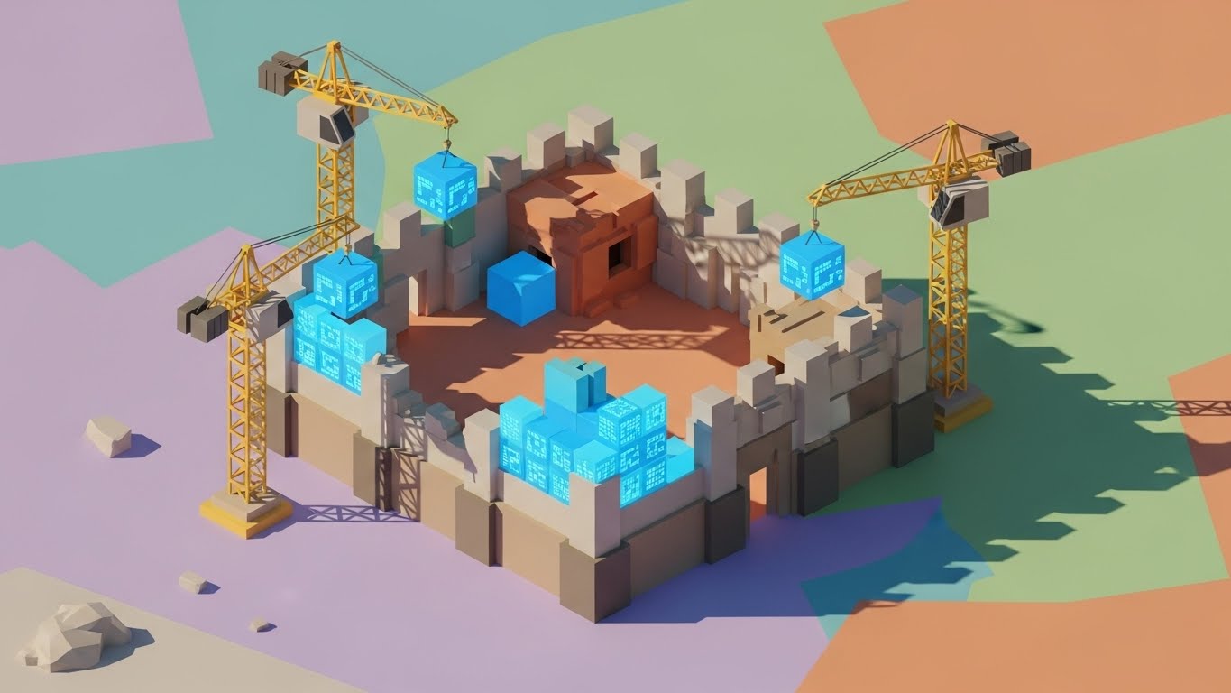 (Style 9): Low-Poly Construction - Visualizing Progress