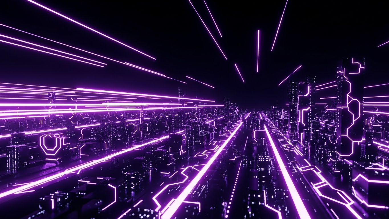 (Dark Mode Tron): The Data Metropolis – Visualizing Organized Knowledge