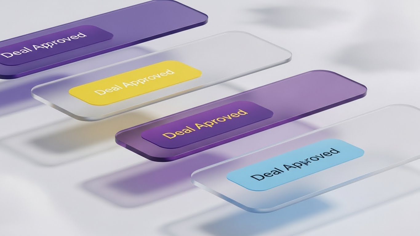 (3D Parallax Layers): Floating Approvals – Visualizing Workflow Velocity