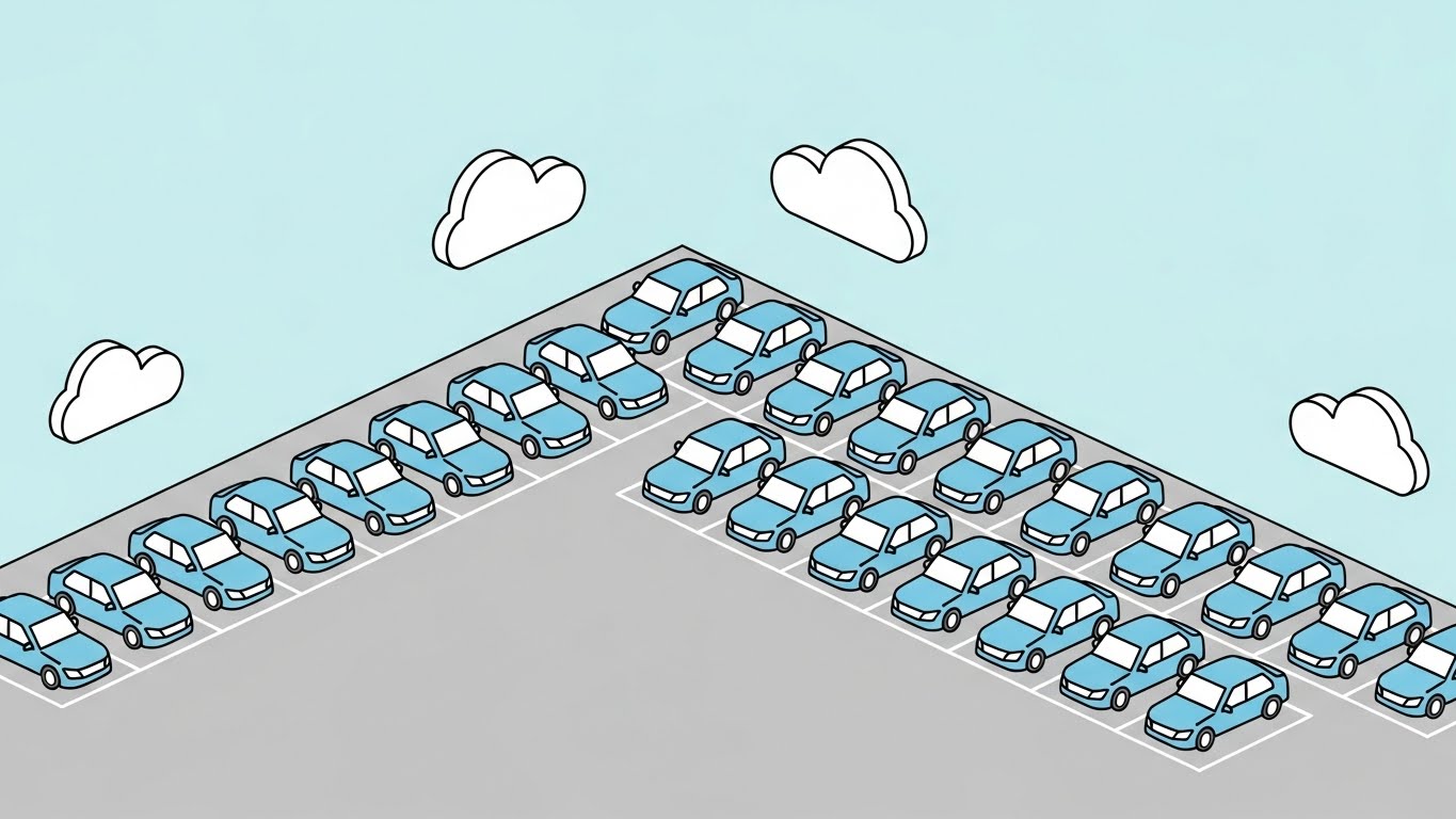 (Minimalist Vector): Isometric Order – Visualizing Lot Management Efficiency
