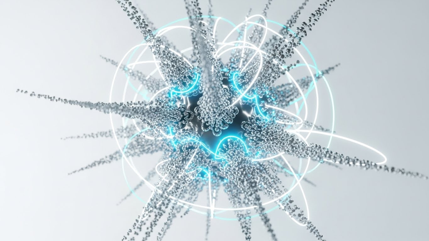 (Abstract 3D AI Visualization): Neural Network - Artificial Intelligence Expansion