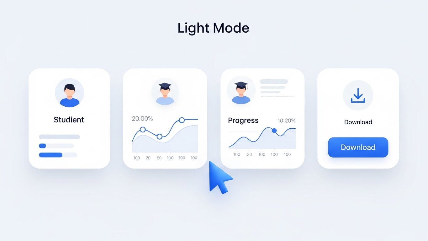 (Clean UI Workflow - Light Mode): Minimalist Interface - Frictionless User Experience