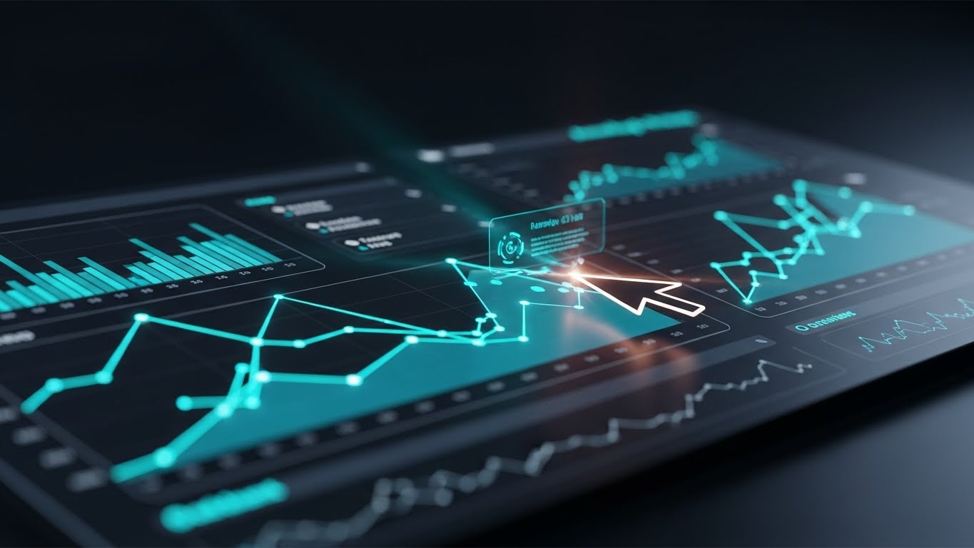 (Dark Mode UI Showcase): Electric Cyan Analytics + Signaling Modern Codebase