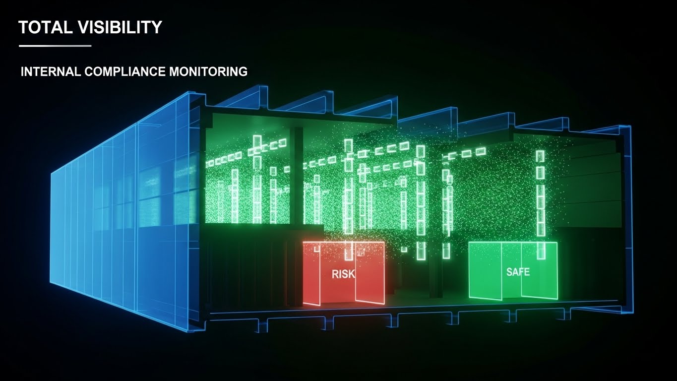 (3D X-Ray Visualization): Internal Visibility - Revealing hidden facility risks.