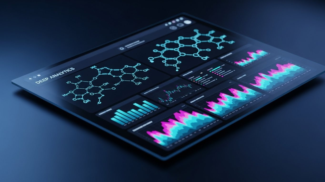 (Dark Mode UI Showcase): High-Contrast Precision - Illuminating deep analytical insights.