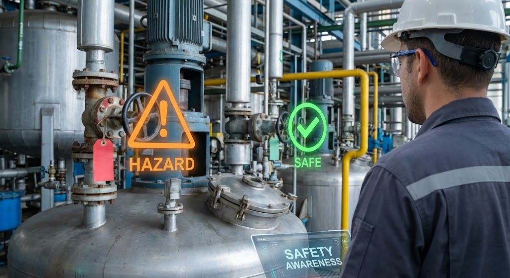 (2D Graphics Over Live Action): Augmented Reality - Identifying hazards in real-time.