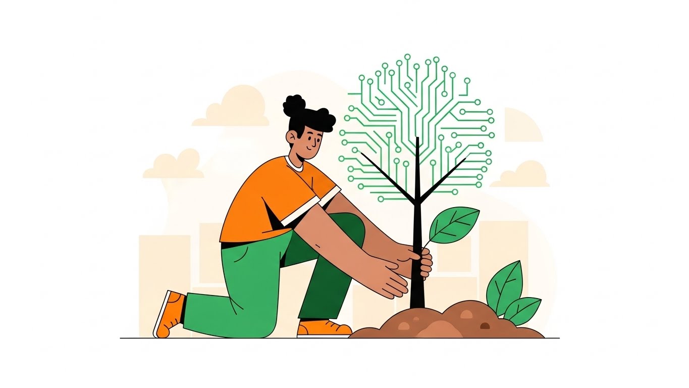 (Flat Vector Illustration): The Digital Growth Journey - Facilitating self-serve onboarding.