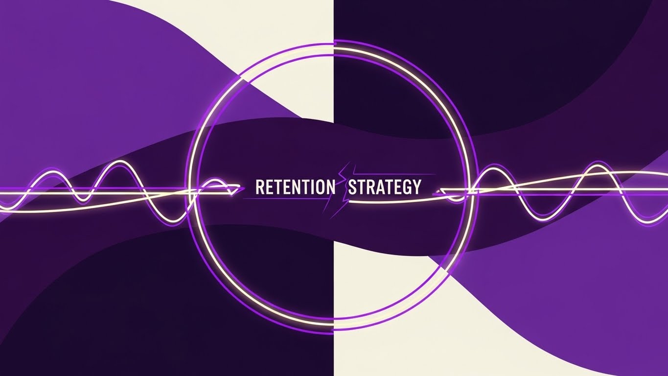 (Abstract 2D Motion): The Closed Loop – Visualizing Retention Strategy