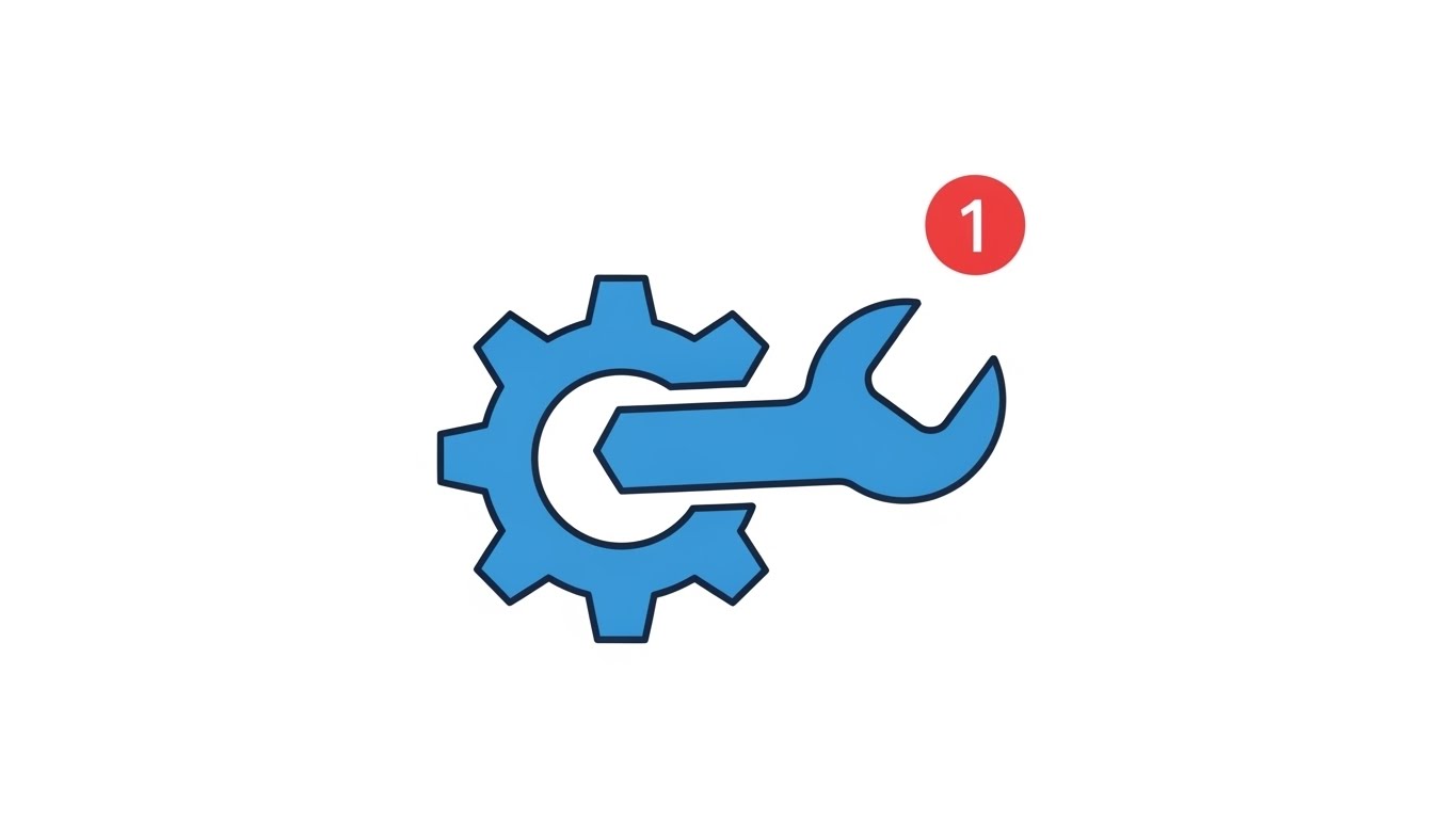 (Minimalist Flat 2D Vector): Blue icon badge + Prompt immediate action