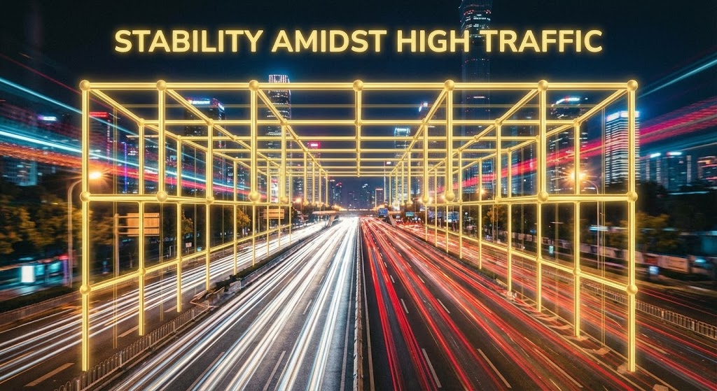 (Hyper-lapse Overlay): Stability Grid + Traffic Resilience