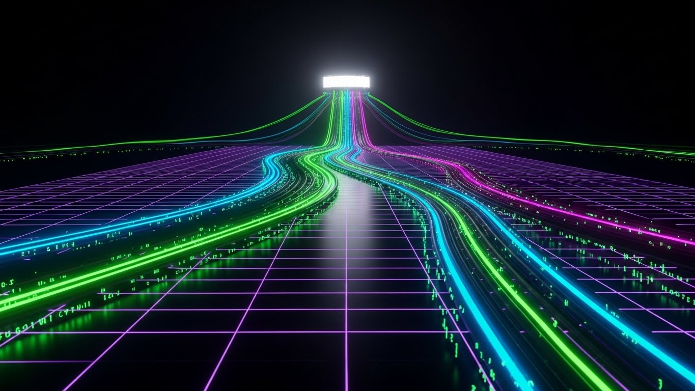 (Futuristic Neon/Dark Mode): Glowing API Cables + Reducing Implementation Friction