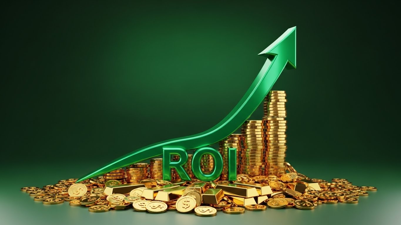 (Dynamic Data Visualization): Emerald Green Curve + Measurable Financial ROI