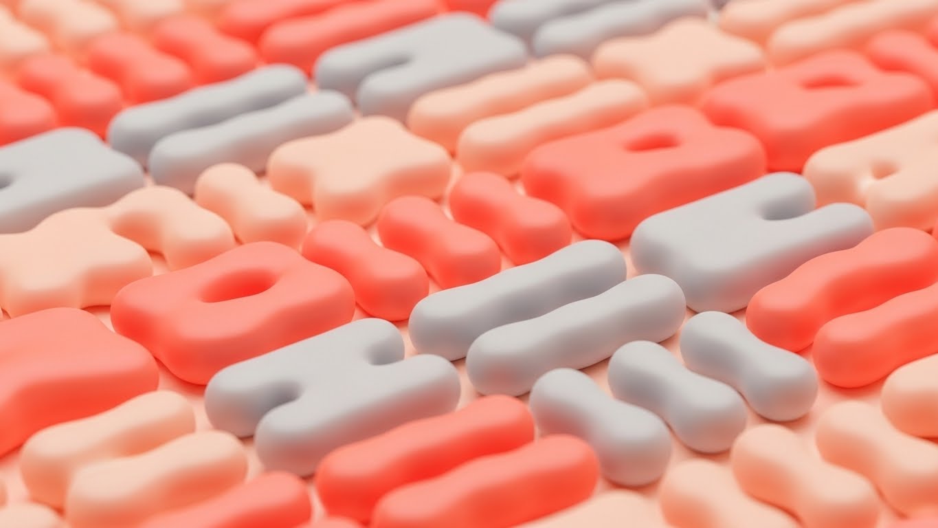 (Bold Kinetic Typography): Dynamic Geometric Blocks + High-Speed Data Processing