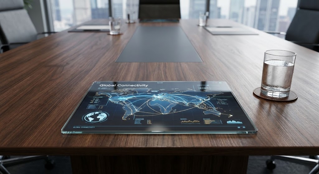 (Boardroom Context): Premium aesthetics elevate strategic decision-making