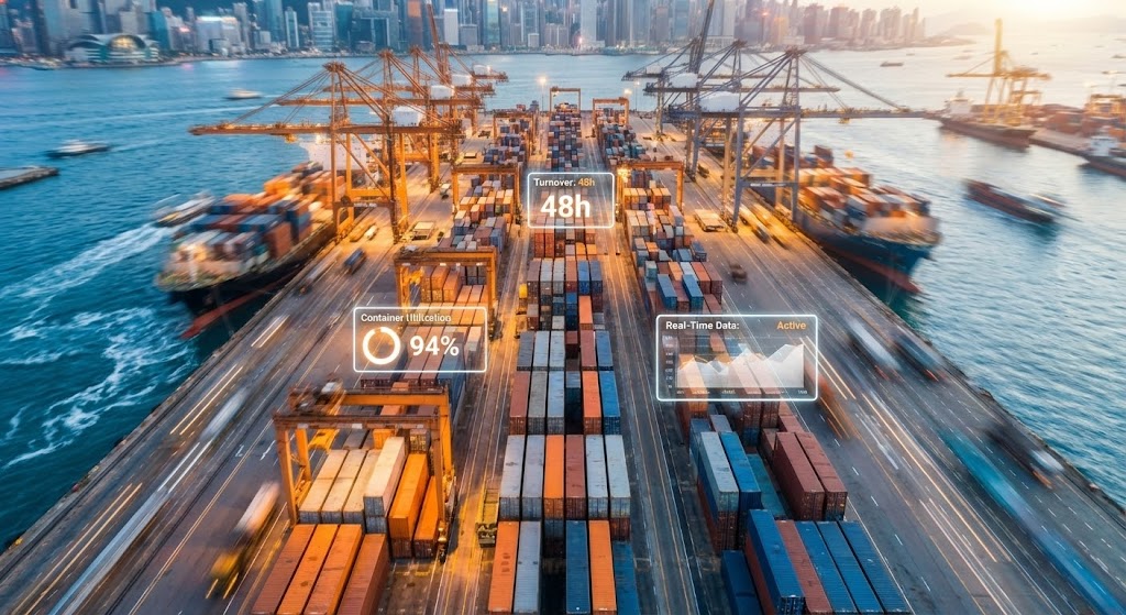 (AR Overlay): Data layers decode rapid physical logistics