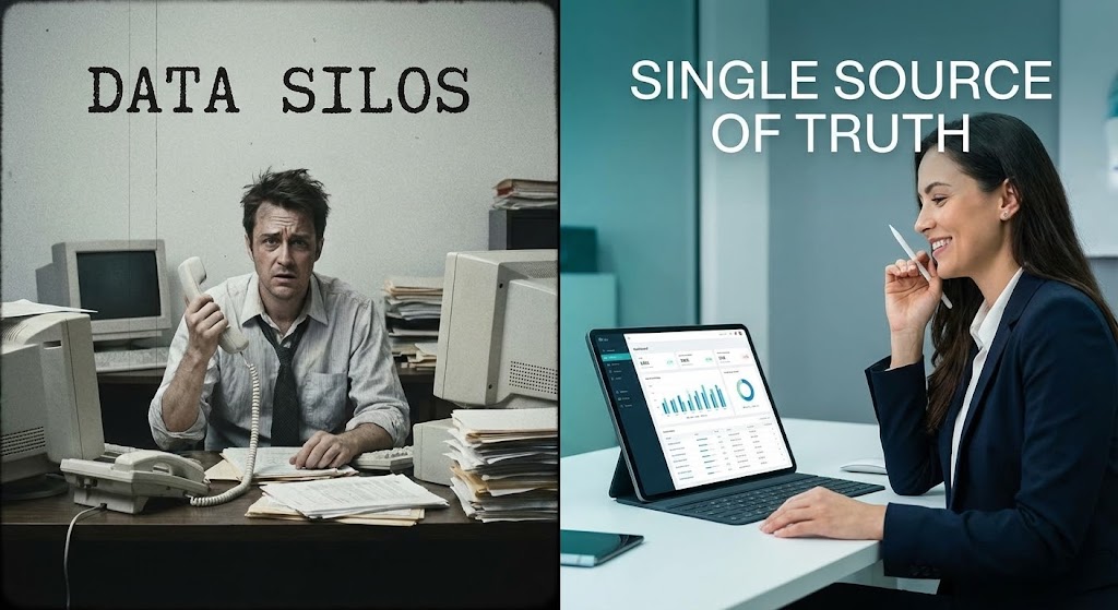 (Binary Contrast): Visual dichotomy underscores operational sanity