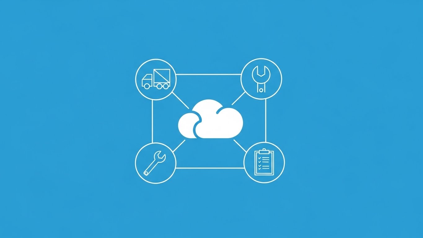 (Minimalist Flat 2D Vector): Unified Operational Ecosystem