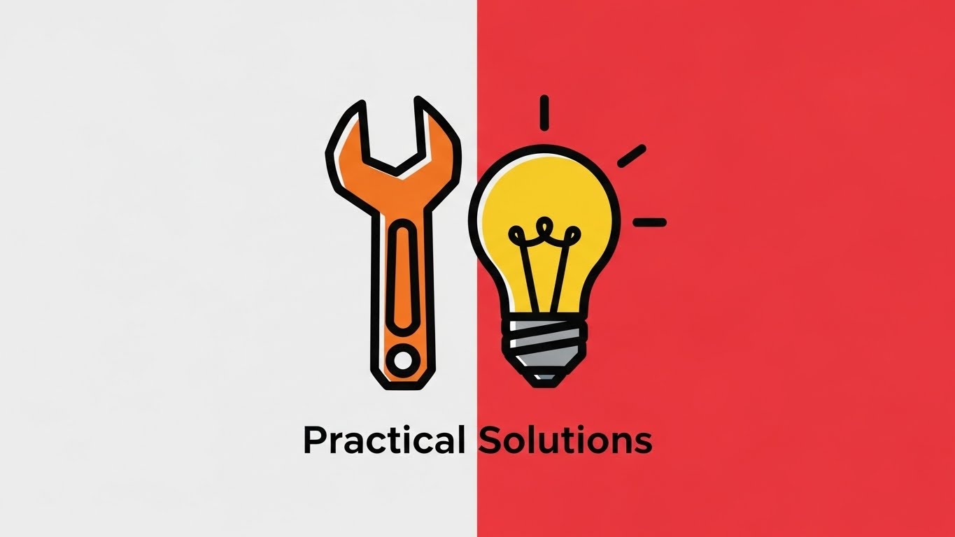 (Minimalist Flat 2D Vector): Iconic Clarity for Practical Solutions