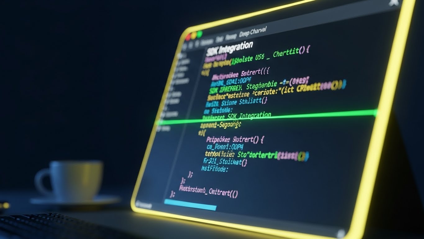 (Dark Mode UI Showcase): Code Syntax + Developer Focus