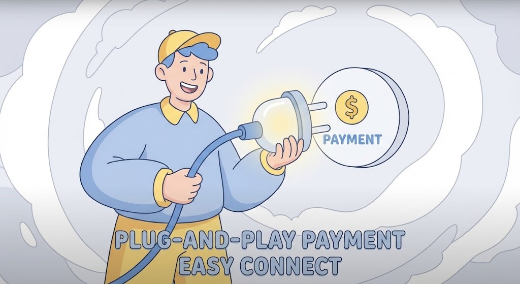 (2D Animation & UI Composition): Plug-and-Play + Effortless Connection