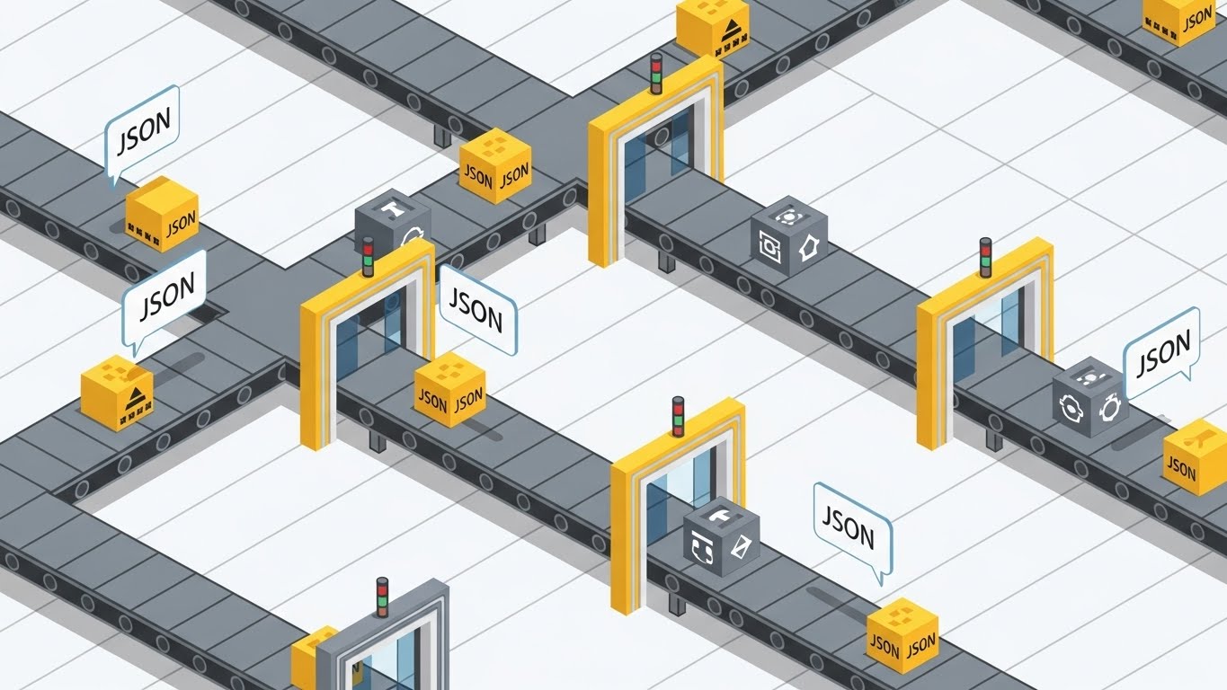 (Isometric 2D Motion Design): Digital Factory + Standardized Logic