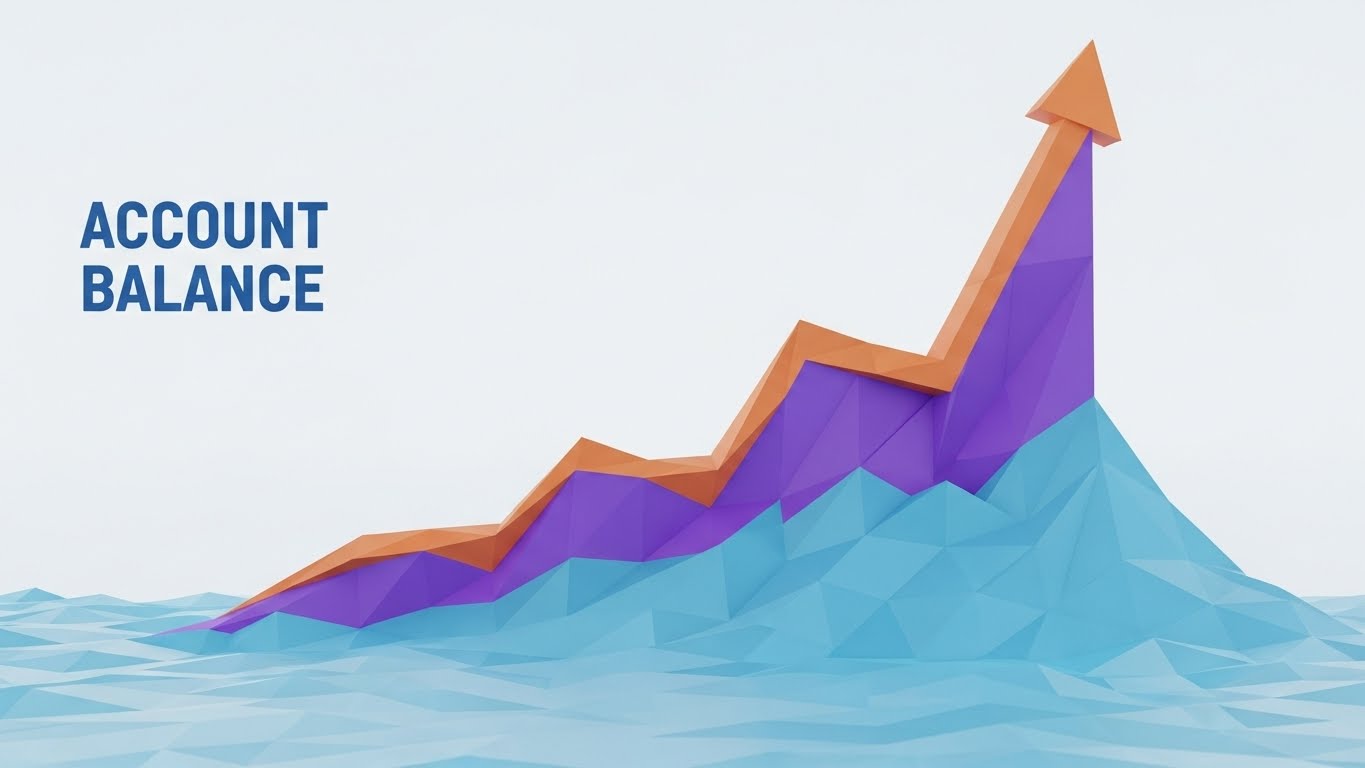 (Low-Poly 3D Modeling): Financial Terrain + Growth Visualization