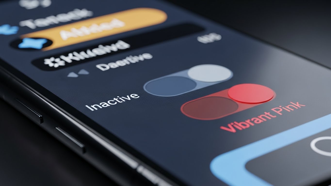 (Macro UI): Vibrant Toggle Switch + Feeling the Ease of Use