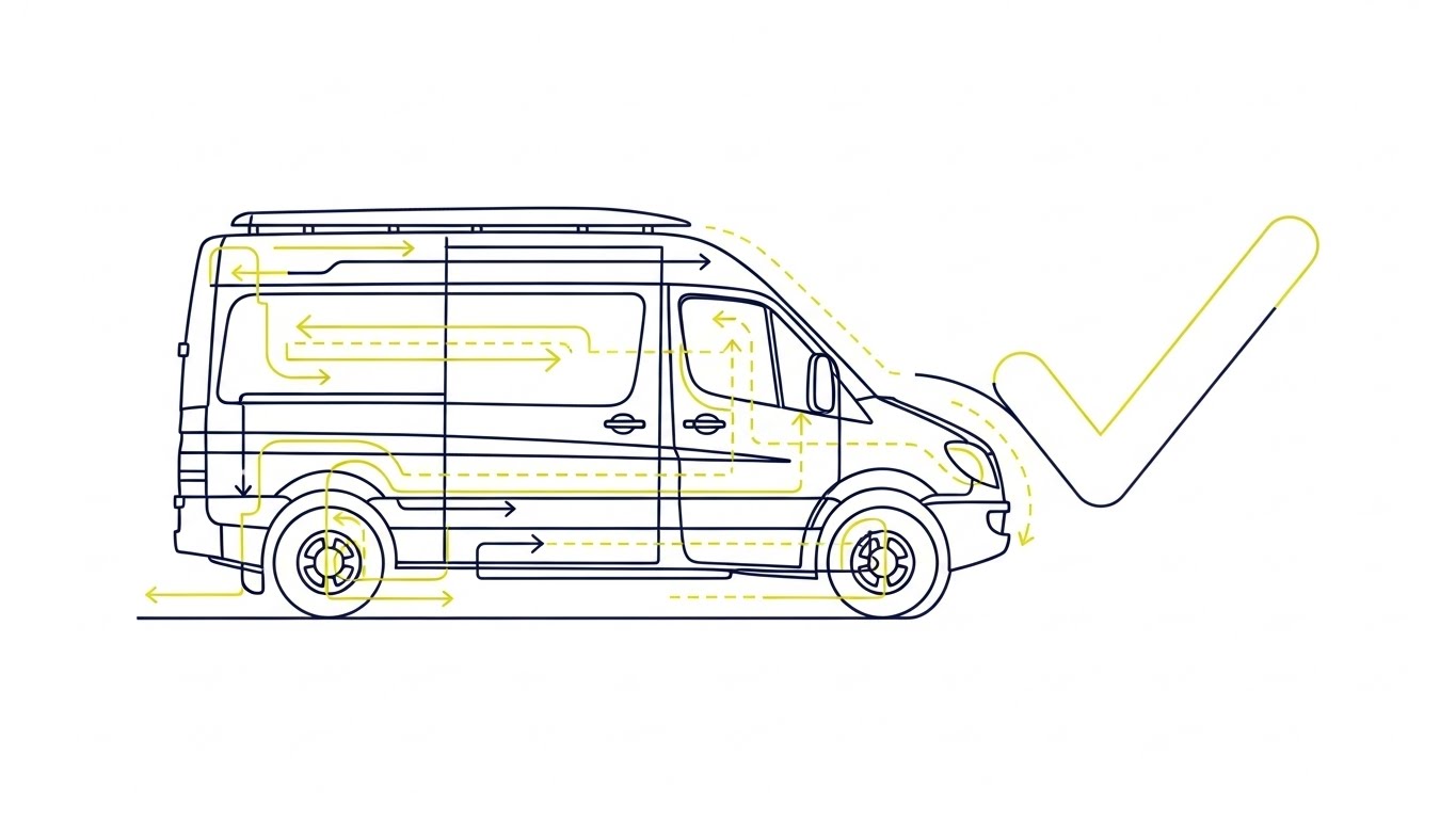 (Elegant Line Art): Vehicle Workflow + Clarifying Technical Logic