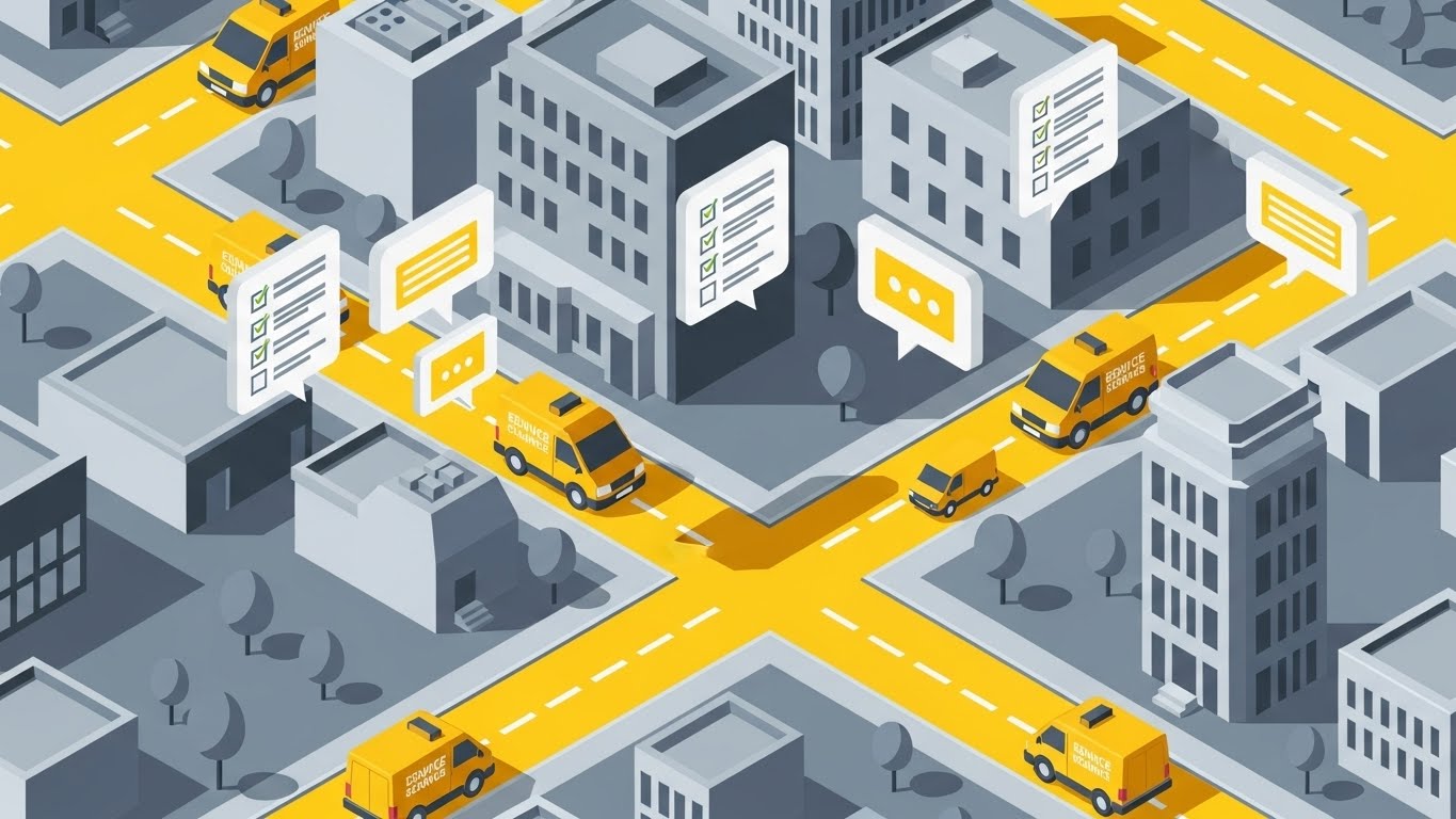 (Isometric 2D Motion): Yellow City Block + Clarifying Process Logic