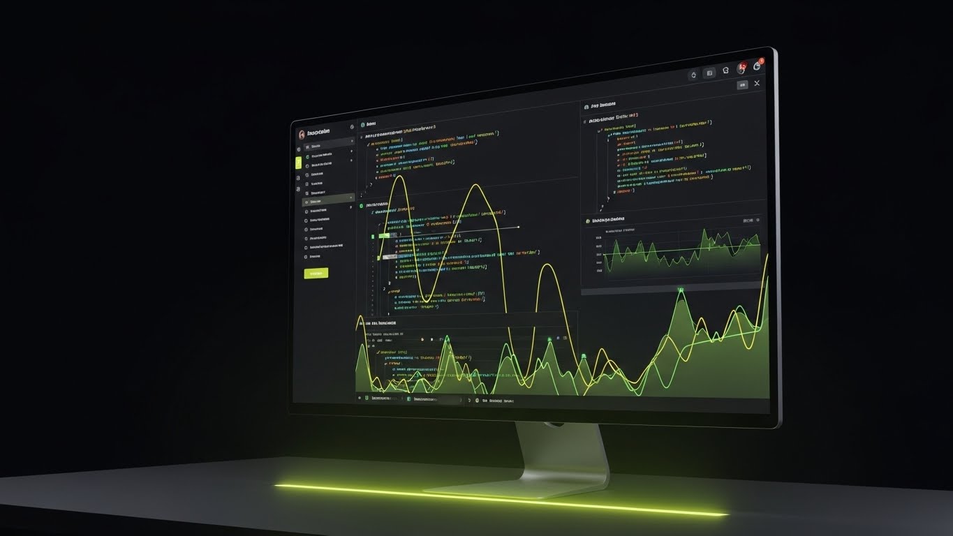 (Dark Mode UI): Code Syntax Screen represents Developer-Ready Architecture