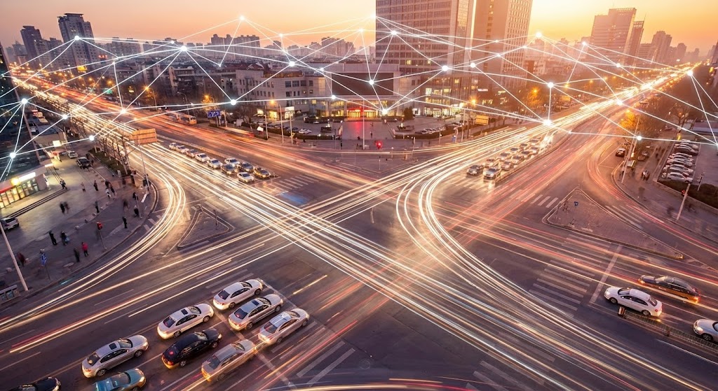 (Hyper-lapse Data): Connected City Network represents The Network Effect