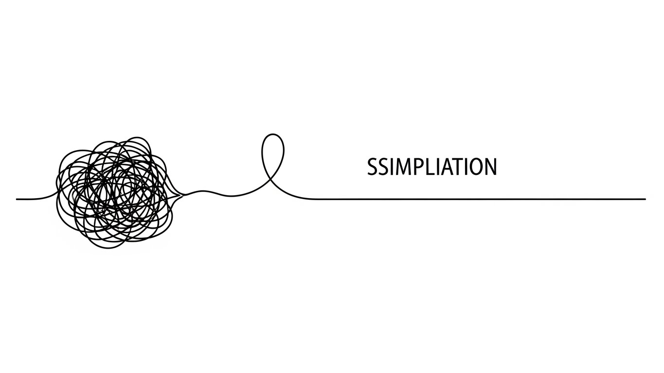 (2D Line Art): The Untangled Knot - Simplifying Complexity