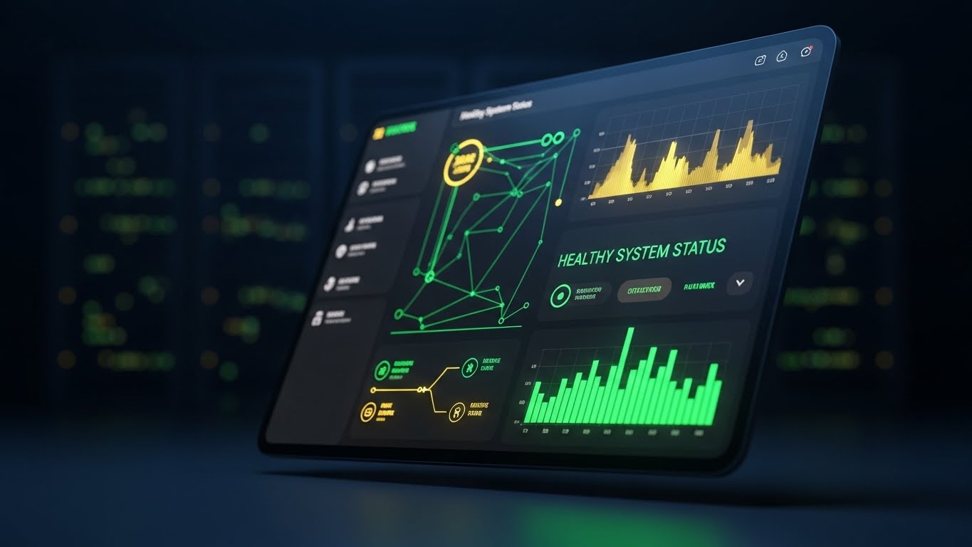 (Dark Mode UI): System Health – Proactive Vigilance