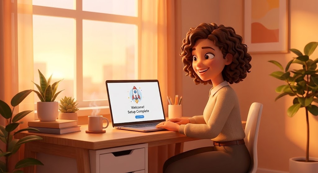 (2D Character): The Remote Analyst – Frictionless Onboarding