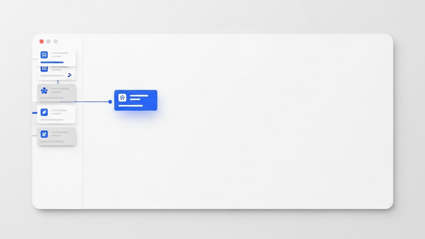 (Clean UI Workflow - Light): Pristine Interface, Simplified Onboarding