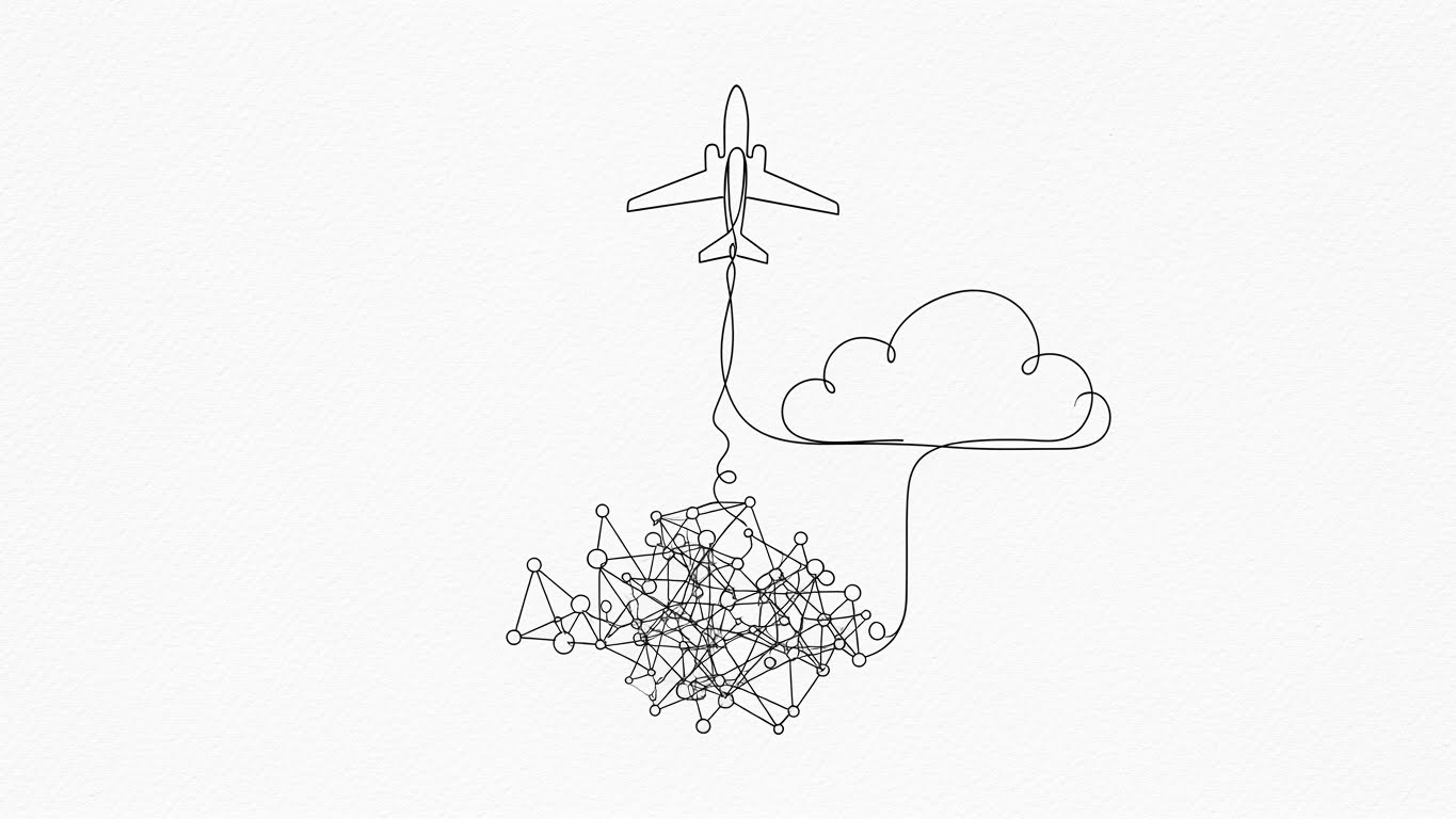 (2D Line Art Animation): Strategic Flow, Cloud Agility