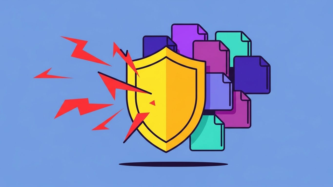 (2D Animation & UI Composition): Defensive Shield + Mitigating Cyber Risk
