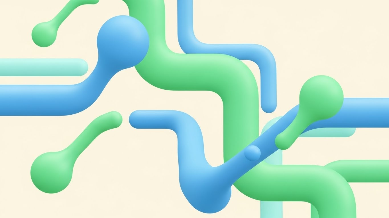 (Abstract 2D Organic Motion): Fluid Pipelines + Integrating Frictionless Workflow Data