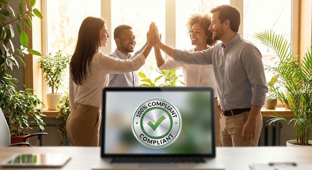 (Aspirational Stock Montage): Team Success Celebration