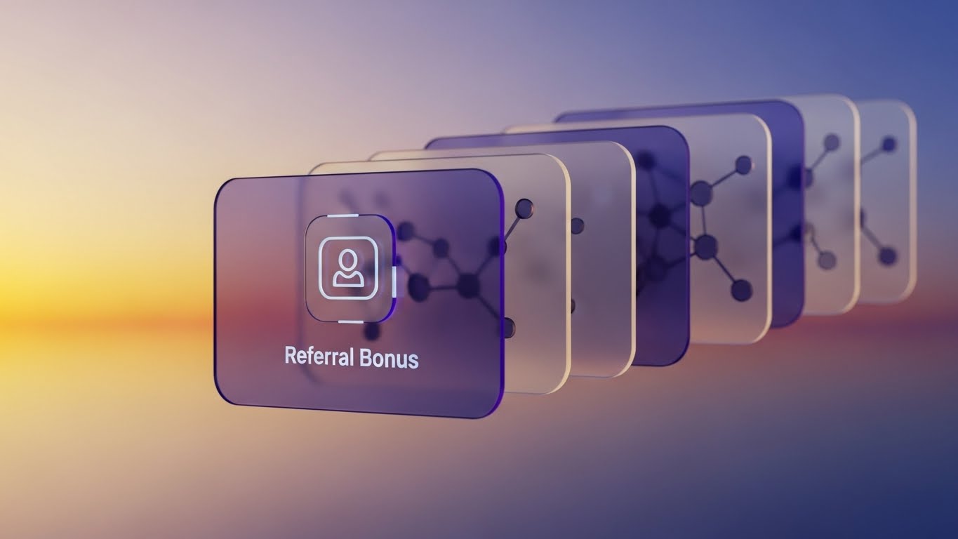 (3D Parallax): Floating Cards + Network Expansion