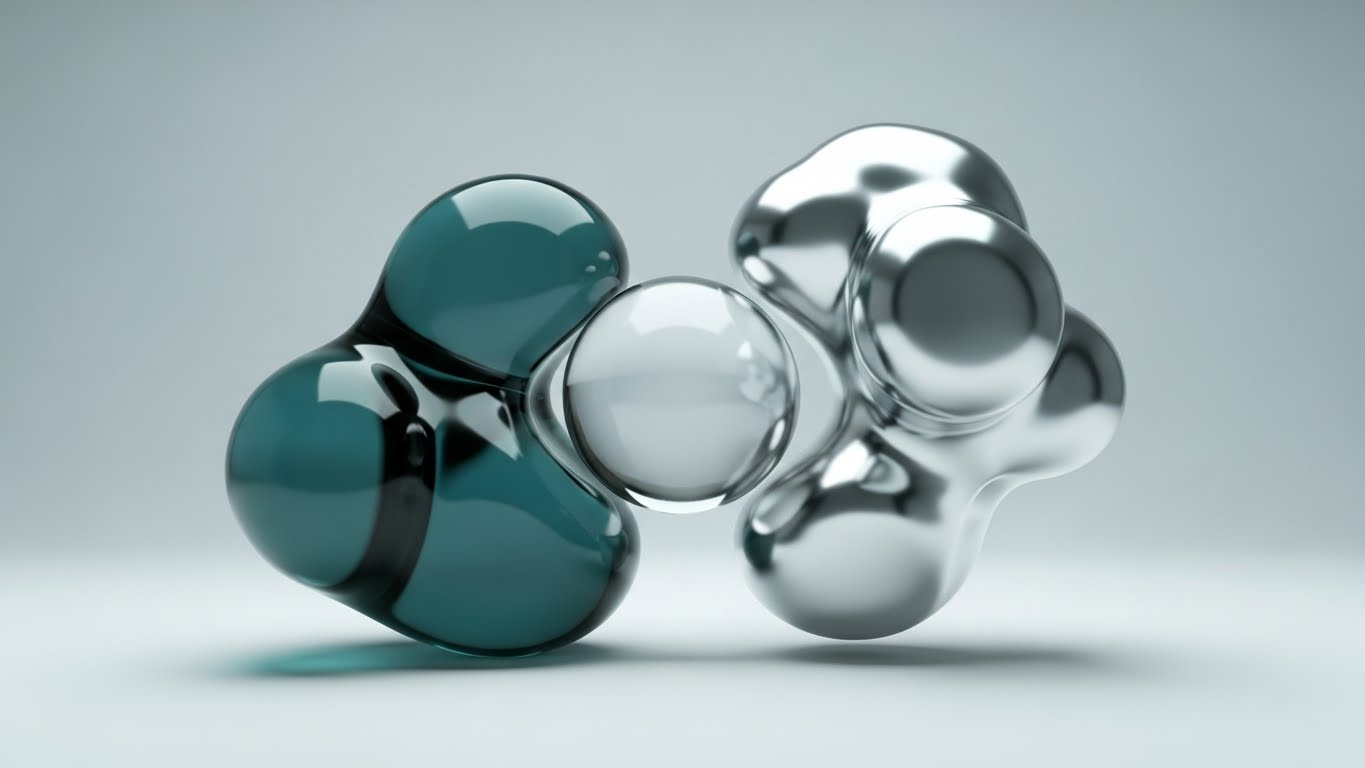 (Abstract Organic): Fluid Merge - Seamless Integration & Harmony