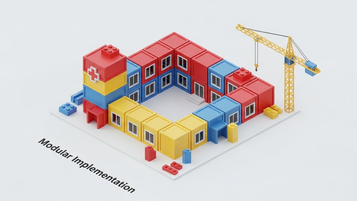 (Isometric 3D Workflow): Modular Blocks + Reducing Implementation Friction