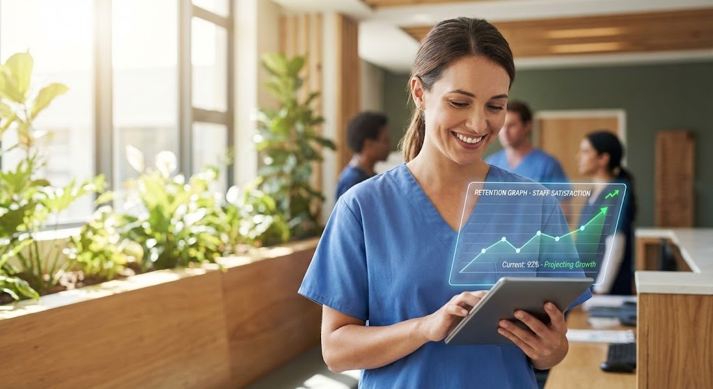 (Lifestyle Stock with UI Overlay): Organic Warmth + Boosting Retention