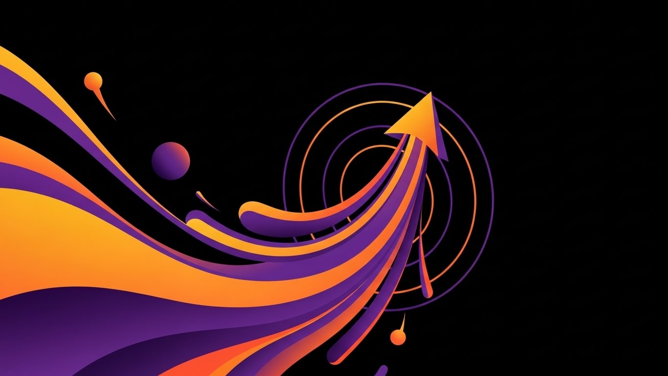 (Abstract 2D Motion Graphics): Liquid Momentum + Accelerating Growth