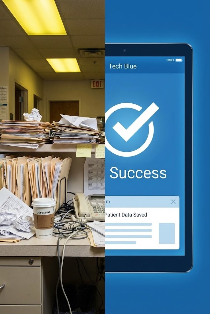 (Split Screen): Legacy Chaos vs Digital Order