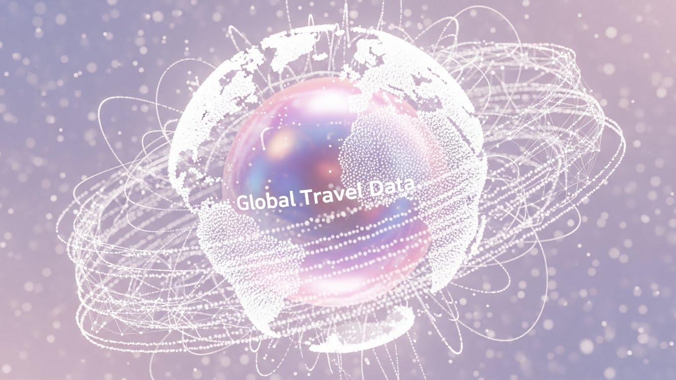 (Abstract 3D AI Visualization): Global Network + Mastering Market Complexity