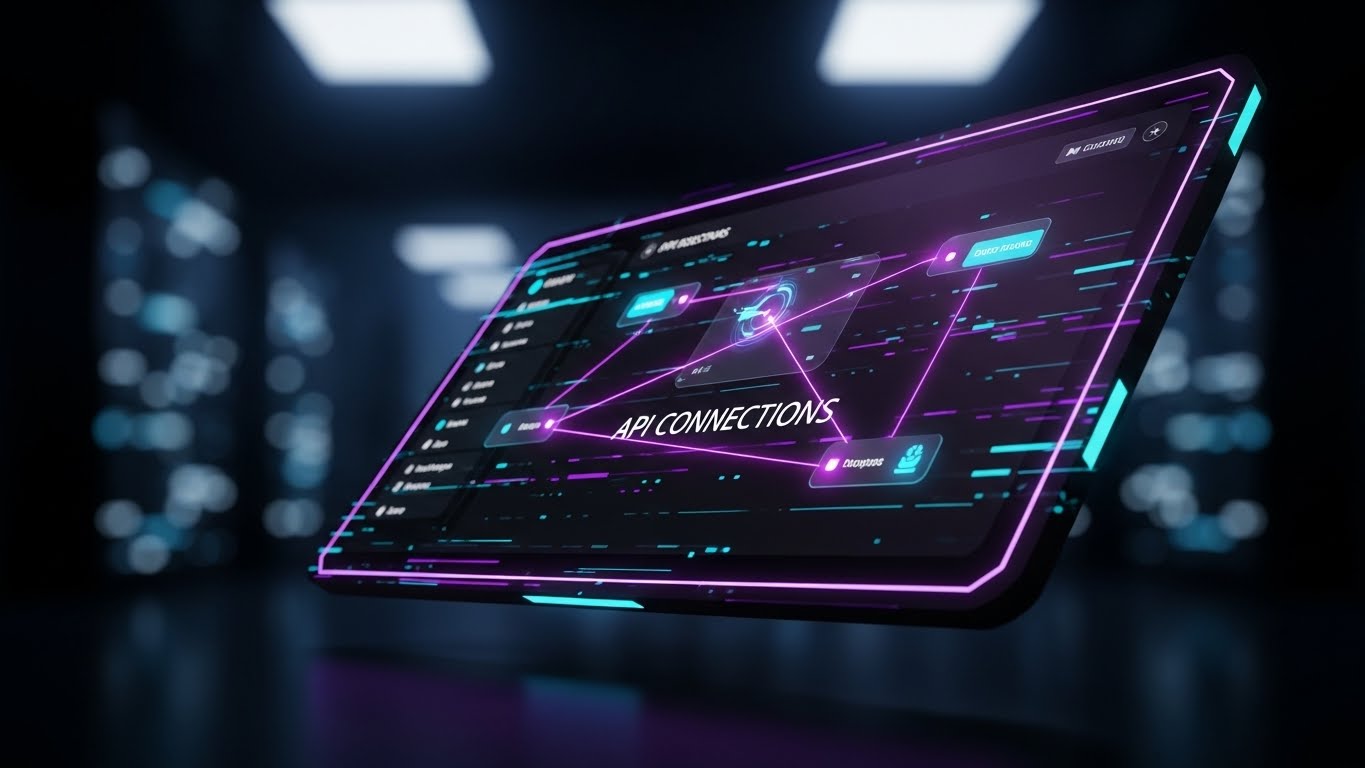 (Futuristic Neon/Dark Mode): Neon Nodes + Visualizing Connectivity