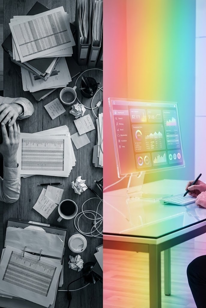 (Split Screen: Optimized Reality): Chaos vs. Order + Optimizing Reality