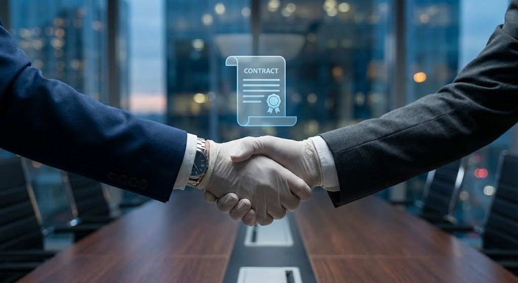 (Generative AI Realistic Character): The Handshake + Accelerating Sales Cycles